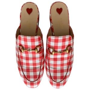 GUCCI PRINCETOWN GINGHAM SLIPPER
